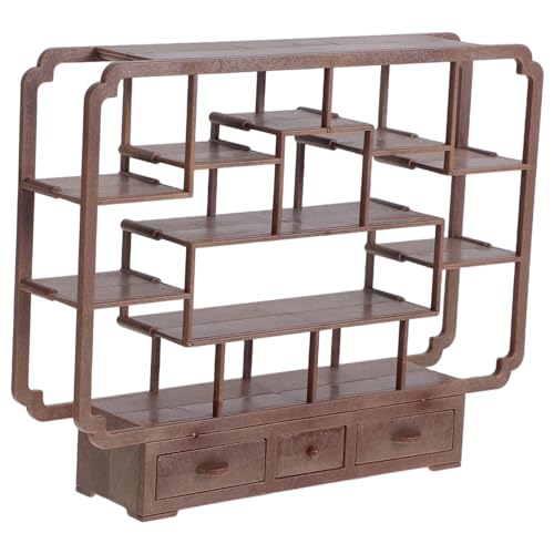 ERINGOGO Bogu-Rack-Modell Kinderspielzeug Regal Holzoptik Holzregal holzspielzeug Puppenhausbuch Figuren möbel Miniatur-Puppenhauszubehör Puppenzubehör Plastik Brown ERINGOGO Bogu-Rack-Modell Kinderspielzeug Regal Holzoptik Holzregal holzspielzeug Puppenhausbuch Figuren möbel Miniatur-Puppenhauszubehör Puppenzubehör Plastik Brown von ERINGOGO