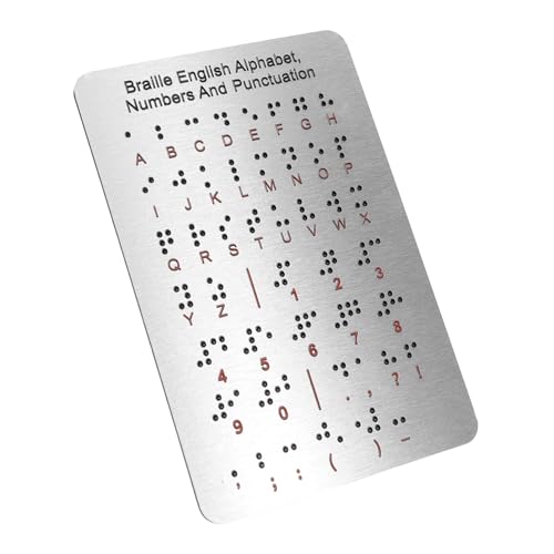 ERINGOGO Alphabettafel Für Blinde Mit Erhebungen Lernhilfe Für Junge Mädchen Und Erwachsene Geeignet Für Blindenschrift Und Zahlen Robuste Metallkonstruktion Für Effektives Lernen ERINGOGO Alphabettafel Für Blinde Mit Erhebungen Lernhilfe Für Junge Mädchen Und Erwachsene Geeignet Für Blindenschrift Und Zahlen Robuste Metallkonstruktion Für Effektives Lernen von ERINGOGO