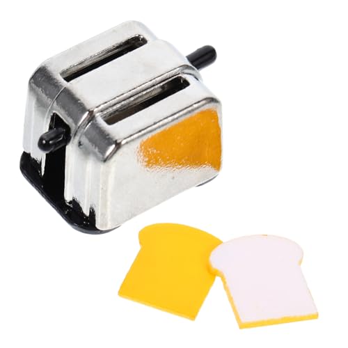 ERINGOGO Brotbackautomat Simulierter Toaster Modell Für Puppenhaus Und Dekoration Broten Zinklegierungsverzierungen Für Kreative Mikrowelt von ERINGOGO