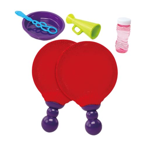 ERINGOGO Bubble Racket für Seifenblasen Robustes Set für Draußen und Drinnen Kreatives Design Erzeugt Viele Bunte Blasen für Garten Geburtstag Park und Strandspaß von ERINGOGO
