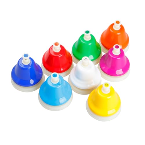ERINGOGO Bunten Handglocken für Musikinstrument Kognitiven Entwicklung für Rhythmus und Melodie Geeignet für Musikunterricht und Kreative Spiele von ERINGOGO