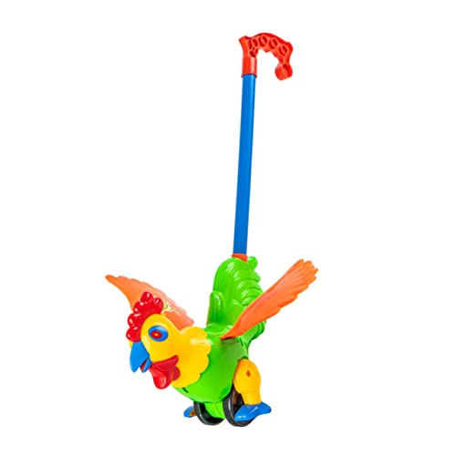 ERINGOGO Bunter Lauflernwagen mit Abnehmbarem Griff Kinderfreundliches Schiebespielzeug im Hühnchen Design für Frühe und Zufällige Farbe Zufällige Farbe von ERINGOGO