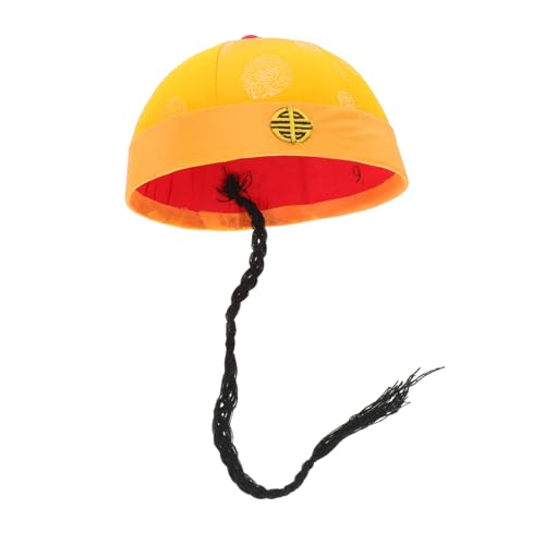 ERINGOGO Chinesischer Kaiserhut für Leichter Goldener Cosplay-hut mit Traditionellem Ponytail Authentisches Antikes Theater Rollenspiel-accessoire für Historische Kostüme und Kulturelle von ERINGOGO