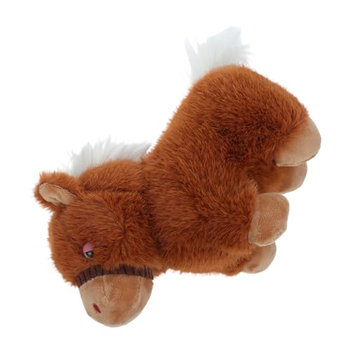 ERINGOGO Chinesisches Neujahrs Maskottchen Braunes Pferd Weiches Stofftier für Frühlingsfest Dekoration von ERINGOGO