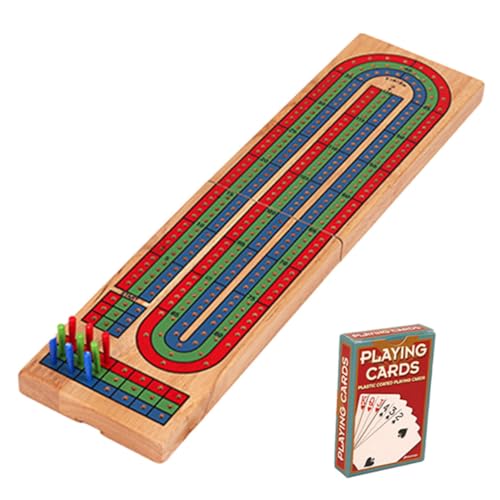 ERINGOGO Cribbage Brettspiel aus Holz Großes Tragbares Reisespiel Traditionelles Punktespiel für Erwachsene und Familien Kompakt und Einfach zu Transportieren für Partys und Gesellige ERINGOGO Cribbage Brettspiel aus Holz Großes Tragbares Reisespiel Traditionelles Punktespiel für Erwachsene und Familien Kompakt und Einfach zu Transportieren für Partys und Gesellige von ERINGOGO