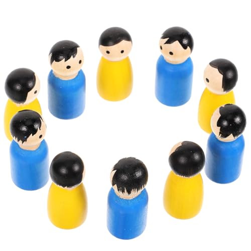 ERINGOGO DIY Holz-peg-Dolls Unlackierte Holzfiguren Für Bastelprojekte Junge Blau Mädchen Gelb Kinderhandwerk Und Kreative Gestaltung ERINGOGO DIY Holz-peg-Dolls Unlackierte Holzfiguren Für Bastelprojekte Junge Blau Mädchen Gelb Kinderhandwerk Und Kreative Gestaltung von ERINGOGO
