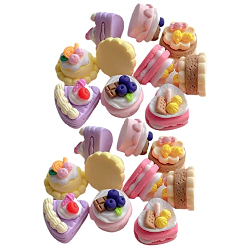ERINGOGO DIY Kuchen Charms Imitation Dessert Charms Für Handwerksbedarf Inklusive Macaron Farben Und Cartoon Kuchen Für Kreatives Basteln Und Schmuckherstellung von ERINGOGO