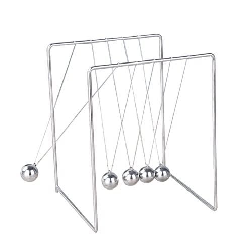 ERINGOGO Desktop schmücken büro Dekoration Erwachsene physikalisches Schreibtisch Newton Wiege Schaukeln Silber Dynamik-Experiment-Tool Newton-Schmuck Silver von ERINGOGO