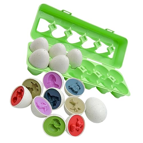 ERINGOGO Dinosaurier Matching Eier Pädagogisches Kunststoffspielzeug zum Erkennen von Farben und Formen Sicher Glatte Oberfläche Fördert Konzentration und Gedächtnis für Kleinkinder ERINGOGO Dinosaurier Matching Eier Pädagogisches Kunststoffspielzeug zum Erkennen von Farben und Formen Sicher Glatte Oberfläche Fördert Konzentration und Gedächtnis für Kleinkinder von ERINGOGO