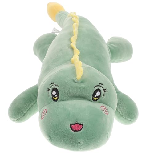 ERINGOGO Dinosaurier Puppenkissen Tierpuppe Gefülltes Puppenkissen Mädchen Geburtstagsgeschenk Kinderpuppenkissen Cartoon Dinosaurierkissen Grüner Plüsch von ERINGOGO