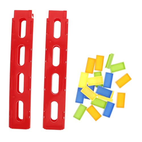 ERINGOGO Domino Zug Zubehör aus Kunststoff Sichere Robuste Bauklötze für Kompatibel mit Domino Baukästen Einfache Montage mit Dovetail Platte und Brücken Kreatives für Kleinkinder von ERINGOGO