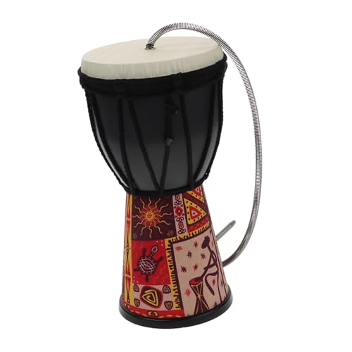 ERINGOGO Donnertrommel Schlaginstrument Handpfannentrommel Trommelmaschine Trommelstöcke Schlagzeug Trommel Mit Stoffbemalung Geräuschmacher Kongo-trommeln Djembe-Percussion Stahl von ERINGOGO
