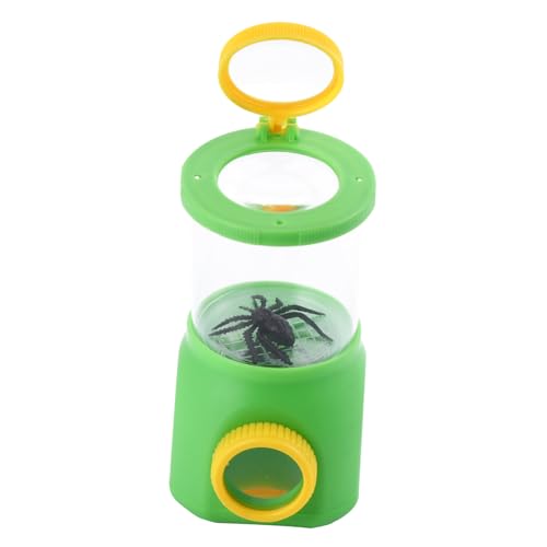 ERINGOGO Doppellinsen Insektenbeobachtungsbox für Kreatives Entdeckungstool Grün für Erkundung der Sicher aus Material und Kleine Objekte Blumen und Münzen von ERINGOGO