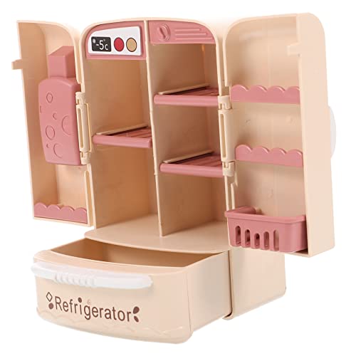 ERINGOGO Doppeltür Kühlschrank Kühlschränke Kleiner Kühlschrank Für Rollenspielspielzeug Mini Möbel Mini Kühlschrank Zum Basteln Küchenminiaturen Mini Kühlschrank von ERINGOGO