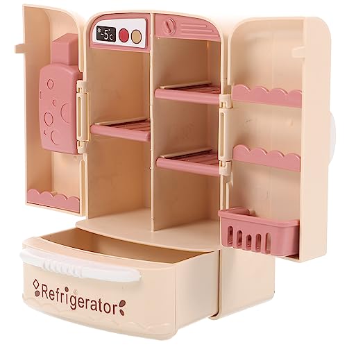 ERINGOGO Doppeltür Kühlschrank Mini Kühlschrank Für Spielzeughaus Kleiner Kühlschrank Für Zimmerkühlschränke Mini Kühlschrank Puppenhaus Miniaturen Fotografie von ERINGOGO