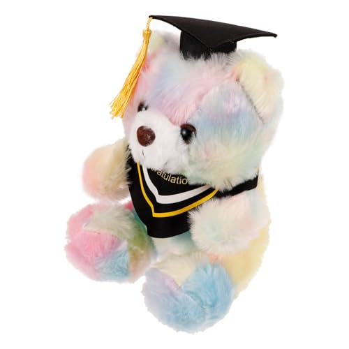 ERINGOGO Dr Bär Puppe Abschluss Plüschbär Abschlussgeschenk Plüschbär Abschluss Bezauberndes Bärenspielzeug Kleine Bärenpuppe Partyzubehör Zarter Stoffbär Bunte Pp Baumwolle von ERINGOGO