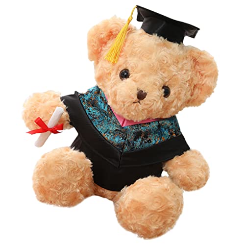 ERINGOGO Dr Bär Puppe College Abschluss Kleine Bären Zum Abschluss Ihr Abschlussbär Glückwunschbär Abschluss 2023 Bär Abschlussgeschenke Für Sie Plüsch von ERINGOGO