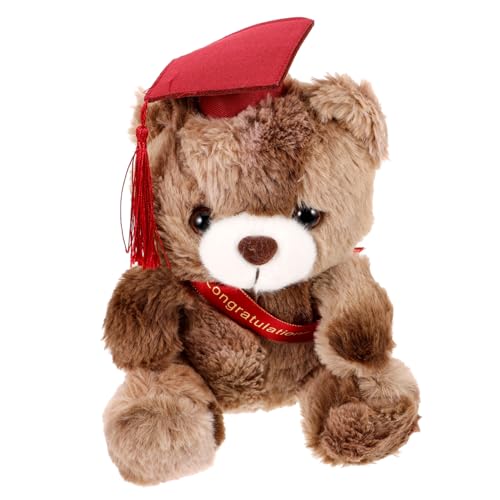 ERINGOGO Dr Bär Puppe Tiergeschenk Plüschbär Plüsch Abschlussbär Cartoon Bär Puppe Gefüllter Abschlussbär Zarter Ausgestopfter Bär Plüschtier Abschluss Plüschbär Puppe Pp Baumwolle von ERINGOGO