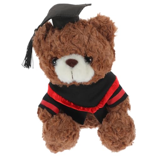 ERINGOGO Dr Bär Puppe Weiche Flauschige Puppe Party Entzückendes Plüschbärenspielzeug Plüsch Abschlussbärenpuppe Kleine Bärenpuppe Bärenspielzeug Ornament von ERINGOGO