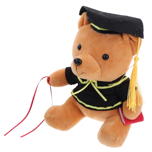 ERINGOGO Dr. Bärenpuppe Kuscheltier Abschluss Plüsch Bär Kuscheltier für Graduierung Plüschspielzeug Abschluss Doctor Bear Souvenir Kleiner Abschlussbär Diplom-Puppe PP Baumwolle von ERINGOGO