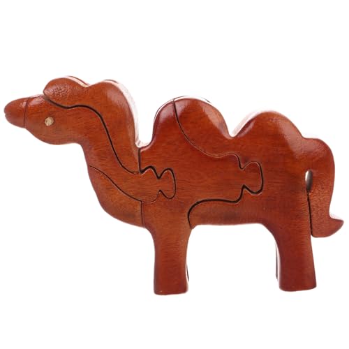 ERINGOGO Cartoon Tier Holz Puzzle Denksportaufgabe Spielzeug Zusammenbauen Tier Spielzeug Für Kinder Jungen Mädchen von ERINGOGO