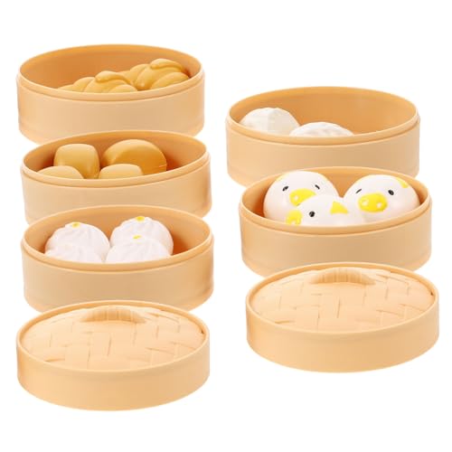 ERINGOGO Dumpling Play Teiliges Chinesisches Frühstück mit Interaktiven Frühstückslebensmitteln aus Kunststoff Sicheres Küchenzubehör für Ab Jahren Rollenspiel Zubehör für Mädchen und von ERINGOGO