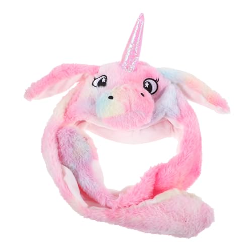 ERINGOGO Einhorn Hut mit Beweglichen Lustige Plüschmütze für Cosplay und Partys Niedliches Accessoire für Festivals und Feiern Leicht und Bequem Auffällig von ERINGOGO