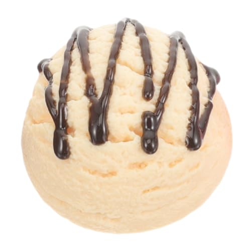 ERINGOGO Eiscreme Modell Künstliches Eisbällchen Für Fotografie Deko Und Ladenpräsentation Detailgetreue Nachbildung Kleine Vanille von ERINGOGO