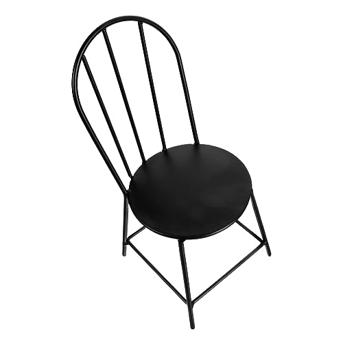 ERINGOGO Eisenstuhl für Puppenhaus Elegante Tischdeko Realistisches Design für Wohnzimmer Schlafzimmer Requisite für Kreative Spielwelten von ERINGOGO