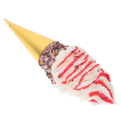 ERINGOGO Eiskegelmodell Bunt Scoop Creme Klein Gefälscht Zapfen Form Kunsteis Dessert-Display-Modelle Dessert-simulationsmodell Modell Einer Eistüte Stellen Sie Sich Eistüten Vor PVC von ERINGOGO