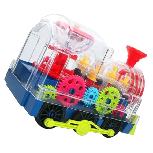 ERINGOGO Elektrischer Omnidirektionaler Zugspielzeug mit Musik und Lichteffekten Transparentes Modell mit Bunter Simulation Robustes Kunststoffspielzeug für Spaßiger Elektrischer Zug für ERINGOGO Elektrischer Omnidirektionaler Zugspielzeug mit Musik und Lichteffekten Transparentes Modell mit Bunter Simulation Robustes Kunststoffspielzeug für Spaßiger Elektrischer Zug für von ERINGOGO