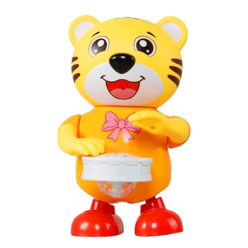 ERINGOGO Elektrisches Tanz und Schlagzeugspielzeug Tigerform Lernspielzeug Musikspielzeug Geburtstagsgeschenk für Mädchen Jungen Zufällige Farbe Zufällige Farbe von ERINGOGO