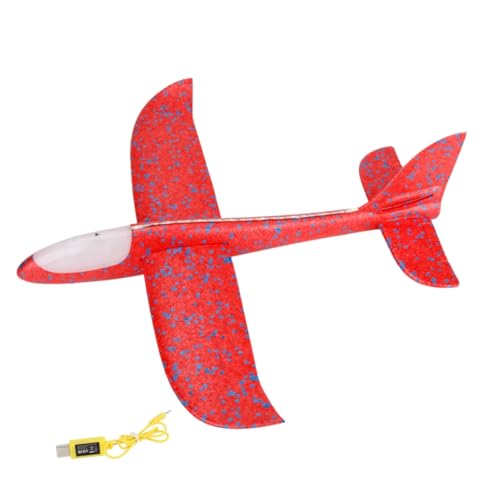 ERINGOGO Epp Flugzeuge Für Roter Gleitflugzeug Modell Mit LED Lichtern Im Kopf Und Körper Perfektes Für Jungen Für Partys Und Outdoor Aktivitäten ERINGOGO Epp Flugzeuge Für Roter Gleitflugzeug Modell Mit LED Lichtern Im Kopf Und Körper Perfektes Für Jungen Für Partys Und Outdoor Aktivitäten von ERINGOGO