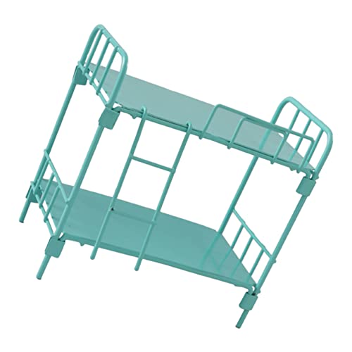 ERINGOGO Etagenbett Miniform Puppenhausmöbel Puppenhausmöbel Minihausmöbel Miniaturmöbel Puppen Etagenbett Miniaturbett Minimöbel Miniatur Etagenbett Hellgrüne Legierung von ERINGOGO