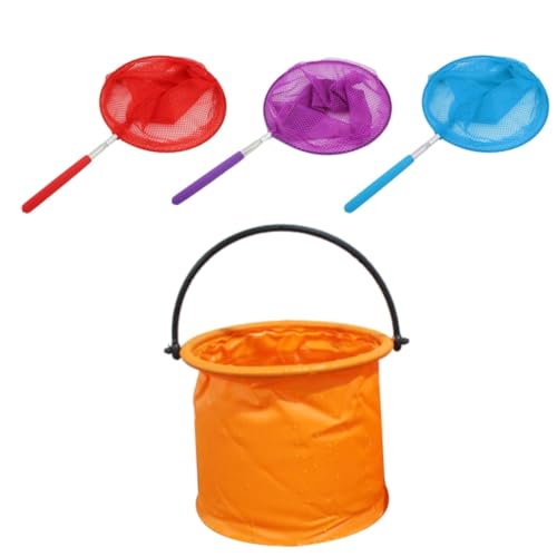 ERINGOGO Faltbares Kinderspielzeug Fischernetz mit Dehnbarem Griff und Zufälligen Farben Insekten und Kleinen Fischen Teiliges Zufällige Farbe von ERINGOGO