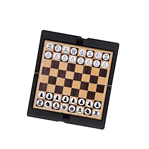 ERINGOGO Faltbares Magnetisches Schachspiel Tragbares Schach Und Dame Für Erwachsene Für Zuhause Camping Und Familientreffen Leicht Und Langlebig von ERINGOGO