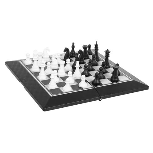 ERINGOGO Faltbares Schachbrett Set für Tragbares Schachspiel für Reisen Entwickelt Logischem und Strategischen Fähigkeiten Robust und Platzsparend für Zuhause und Unterwegs von ERINGOGO