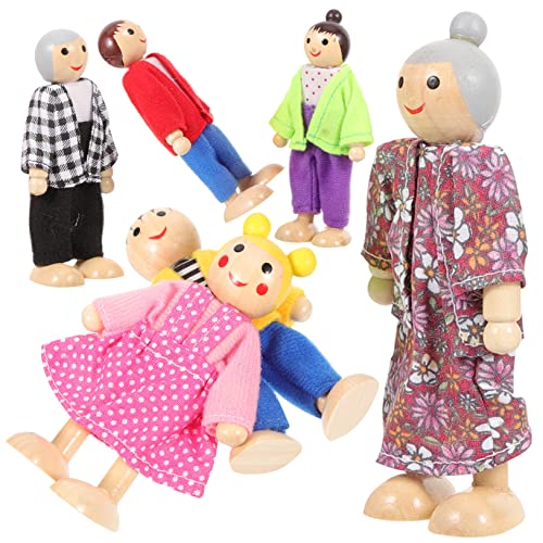 ERINGOGO Familienpuppen Spielset Flexible Mini Puppen Figuren Für Holzspielzeug Mit Beweglichen Gliedern Für Kreatives Rollenspiel Und Fantasie Für Ab Jahren ERINGOGO Familienpuppen Spielset Flexible Mini Puppen Figuren Für Holzspielzeug Mit Beweglichen Gliedern Für Kreatives Rollenspiel Und Fantasie Für Ab Jahren von ERINGOGO