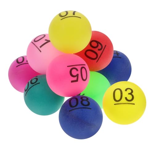 ERINGOGO Farbe Zahlenball Gewinnspielkugeln Bingo-Zahlen Tombola-kugelnummern Bingokugeln Mit Käfig -Ball-Maschine Pp von ERINGOGO