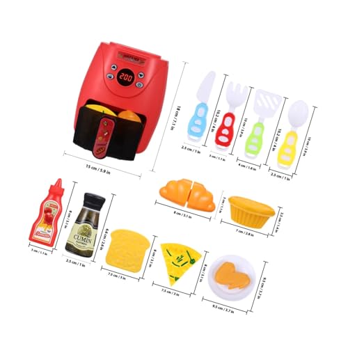 ERINGOGO Farbwechselnde Airfryer Spielküche mit Realistischem Digitaldisplay und Buntem Spielessen Robustes Abs Kochspielzeug für Kleinkinder Fantasie und Motorischen Fähigkeiten ERINGOGO Farbwechselnde Airfryer Spielküche mit Realistischem Digitaldisplay und Buntem Spielessen Robustes Abs Kochspielzeug für Kleinkinder Fantasie und Motorischen Fähigkeiten von ERINGOGO