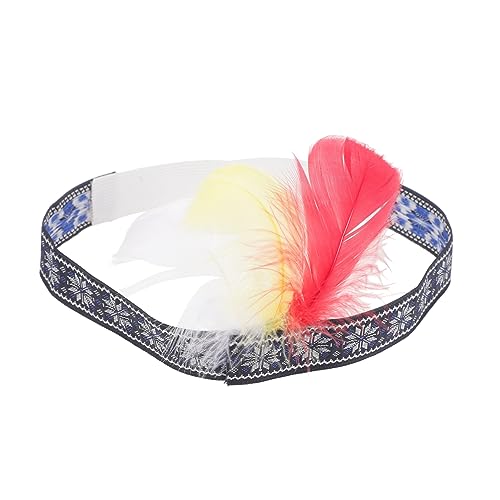 ERINGOGO Federschmuck Stirnband Leichtes Plume Headpiece für Mädchen Elastisches Kopfschmuck Accessoire für Karneval Cosplay Geburtstag Party Vielseitiges Haarschmuck von ERINGOGO