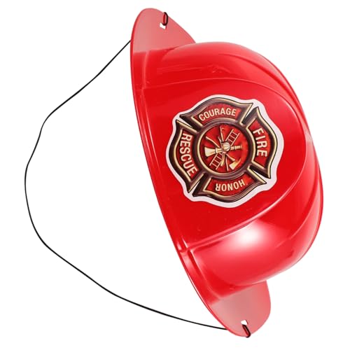 ERINGOGO Feuerwehrmann Hut aus Kunststoff Rollenspiel Feuerwehrhelm für Halloween Kostümparty Schultheater Sicheres und Bequemes für Jungen und Mädchen von ERINGOGO