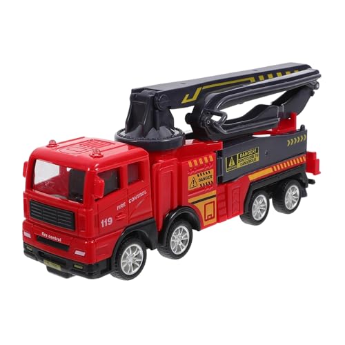 ERINGOGO Feuerwehrspielzeugmodell LKW- aus Kunststoff kleines Feuerwehrauto- lustiges LKW-Modell Cartoon-Feuerwehrauto- für Einsatzfahrzeuge Abs von ERINGOGO