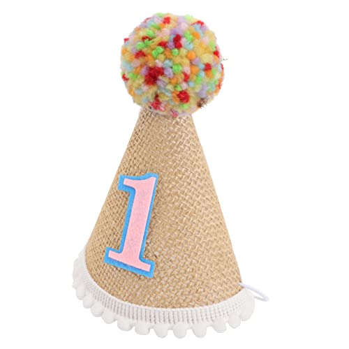 ERINGOGO Birthday Party Hut Aus Leinen Niedlicher Geburtstags-hut Für Kleinkinder Mit Für Erinnerungsfotos Und Feiern Für Ersten Geburtstag ERINGOGO Birthday Party Hut Aus Leinen Niedlicher Geburtstags-hut Für Kleinkinder Mit Für Erinnerungsfotos Und Feiern Für Ersten Geburtstag von ERINGOGO