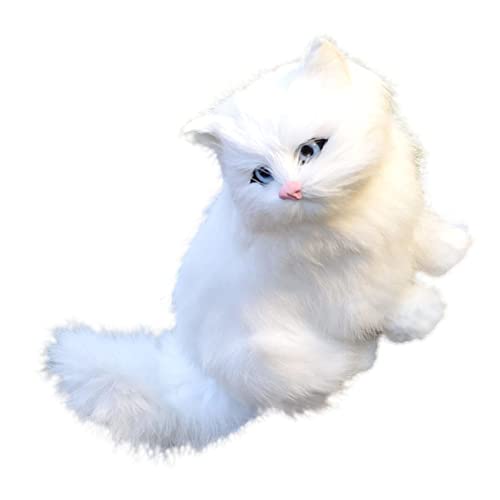 ERINGOGO Gefälschte Pelzige Perserkatze Realistische Katzenfigur Aus Hochwertigem Material Dekorative Katzenpuppe Für Katzen Und Tierdekoration von ERINGOGO