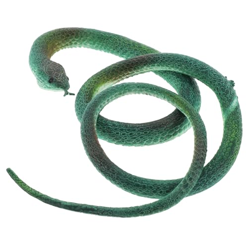 ERINGOGO Gefälschte Schlangenfiguren Halloween-miniaturen Party Parodie Schlange Schlange Halloween-requisitendekorationen Simulation Tiermodell Schlangenskulptur Gummi Green von ERINGOGO
