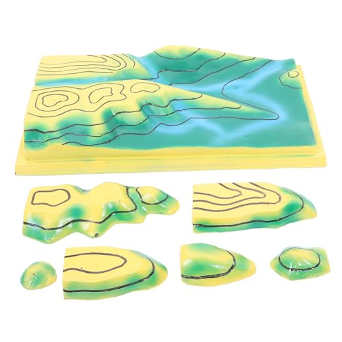 ERINGOGO Geographie Lehrmittel Geländemodell aus Kunststoff Topografische Konturlinien Modell für Schulunterricht Junior High School Geographie Demonstration und Lernhilfe von ERINGOGO
