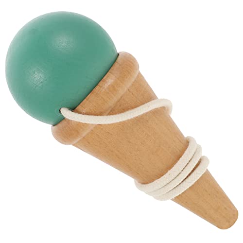 ERINGOGO Geschicklichkeitsball tragbares Kendama- interaktives Kendama- Hand-Eye-Koordination Sticks Gelegenheitsspiel Handheld-Spiele Holz Green von ERINGOGO