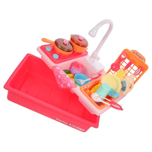 ERINGOGO Geschirrspüler Spielset Elektrisch ohne Batterie mit Wasserfluss Spüle und Realistische Küchenspüle für Mädchen und Jungen Rollenspiel Küchenzubehör Rosa ERINGOGO Geschirrspüler Spielset Elektrisch ohne Batterie mit Wasserfluss Spüle und Realistische Küchenspüle für Mädchen und Jungen Rollenspiel Küchenzubehör Rosa von ERINGOGO