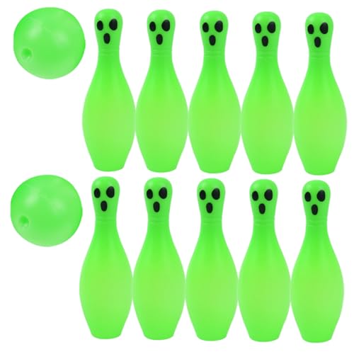ERINGOGO Glow in The Dark Bowling Halloween Party Bowlingkugeln aus PE Langlebig Bruchsicher Interaktives Indoor Outdoor Familienspiel für Erwachsene Spielerische der Geschicklichkeit von ERINGOGO